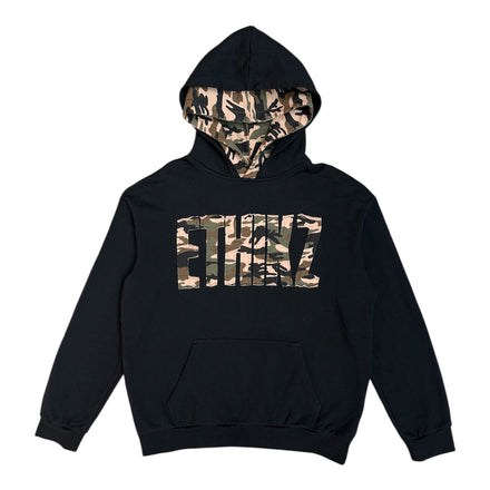 PATCH DOUBLE HOODIE [BLACK]