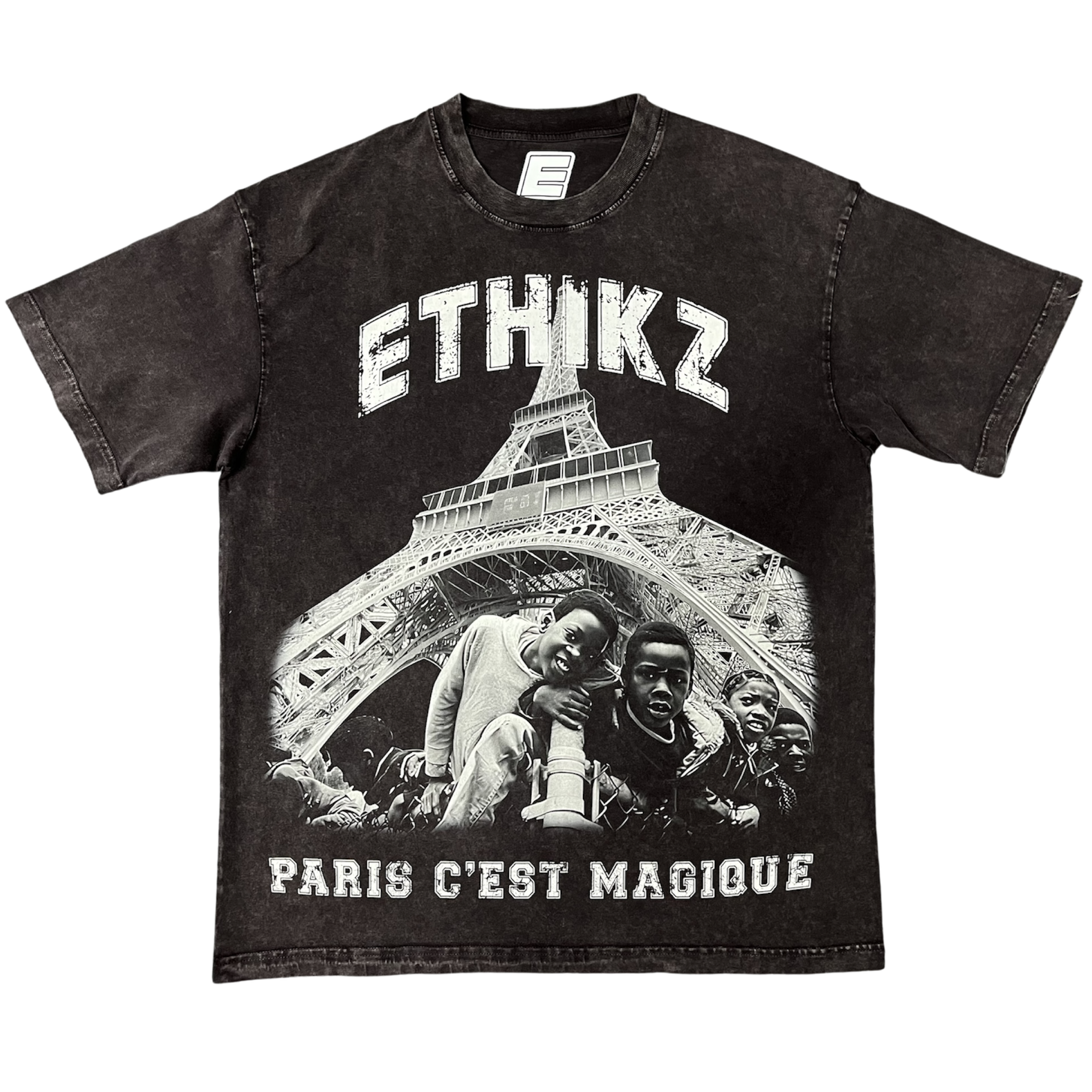 ETHIKZ PARIS 93 TEE DARK GREY